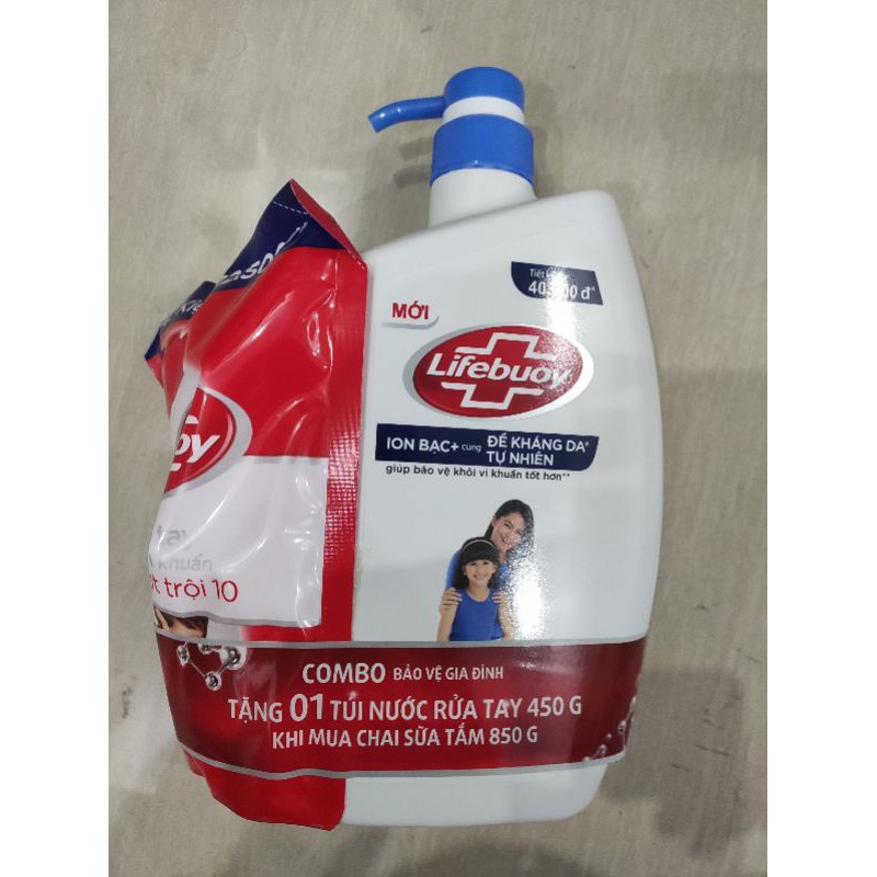 Sữa Tắm Lifebouy Bảo Vệ Vi Khuẩn Chai 850g (kèm quà tặng)