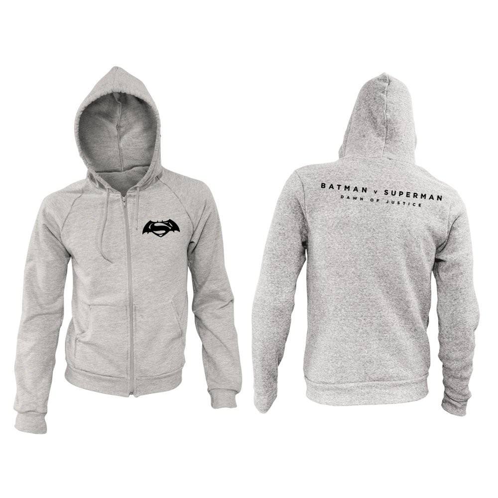 Áo Khoác Hoodie Phối Khóa Kéo In Hình Batman Vs Superman Cá Tính