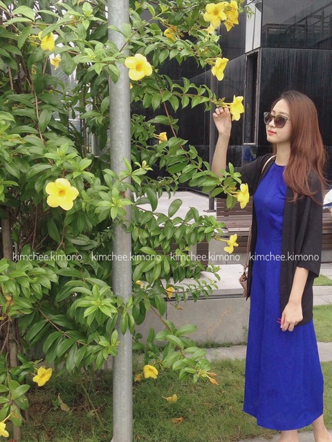 Áo kimono đen trơn | BigBuy360 - bigbuy360.vn