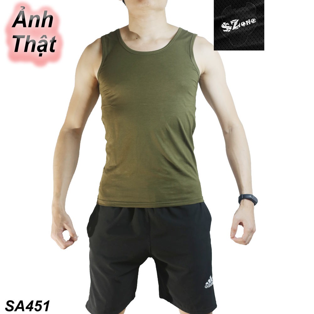 Áo ba lỗ trơn thể thao nam vnxk (Ảnh thật shop chụp)- HÀNG XỊN GIÁ NGON SZone SA451 - đá bóng, tập gym, đi chơi, đi biển