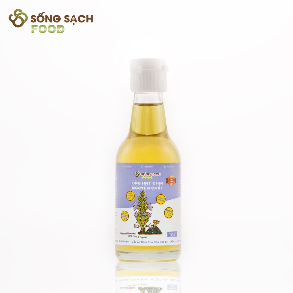 Dầu hạt chia nguyên chất 60ml - Dầu ăn dặm cho bé Sống Sạch Food