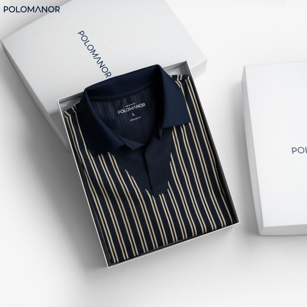 Áo Polo nam cổ bẻ in LUGI vải cá sấu cotton CVC, nam tính, thanh lịch, sang trọng - POLOMANOR