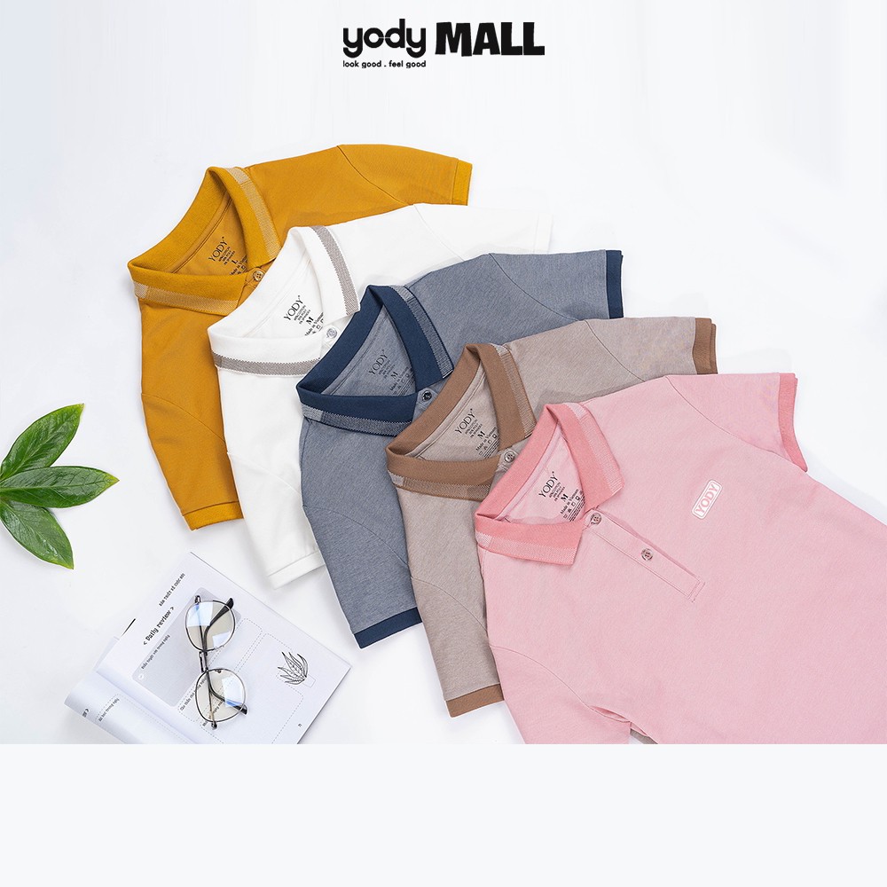 [Mã SKAMLTB2610 giảm 20K đơn 0Đ] Áo polo nữ phối bo YODY chất liệu cotton thoáng mát bền màu thấm hút tốt APN3340