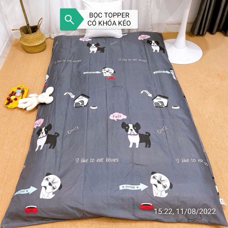 [XẢ KHO] Bọc/Áo/Drap Full Nệm Topper Có Khóa Kéo