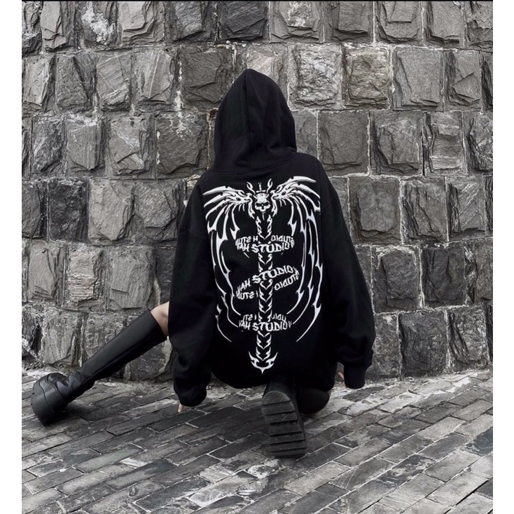 Áo Hoodie ROCK Form Rộng Oversize Unisex Vải Nỉ Bông - Yowol SG