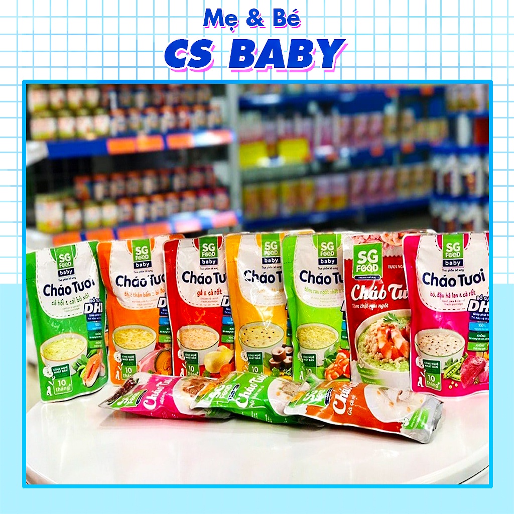Cháo tươi baby Sg food ăn liền cho bé ăn dặm ngon bổ dưỡng 240g [ CS Baby]