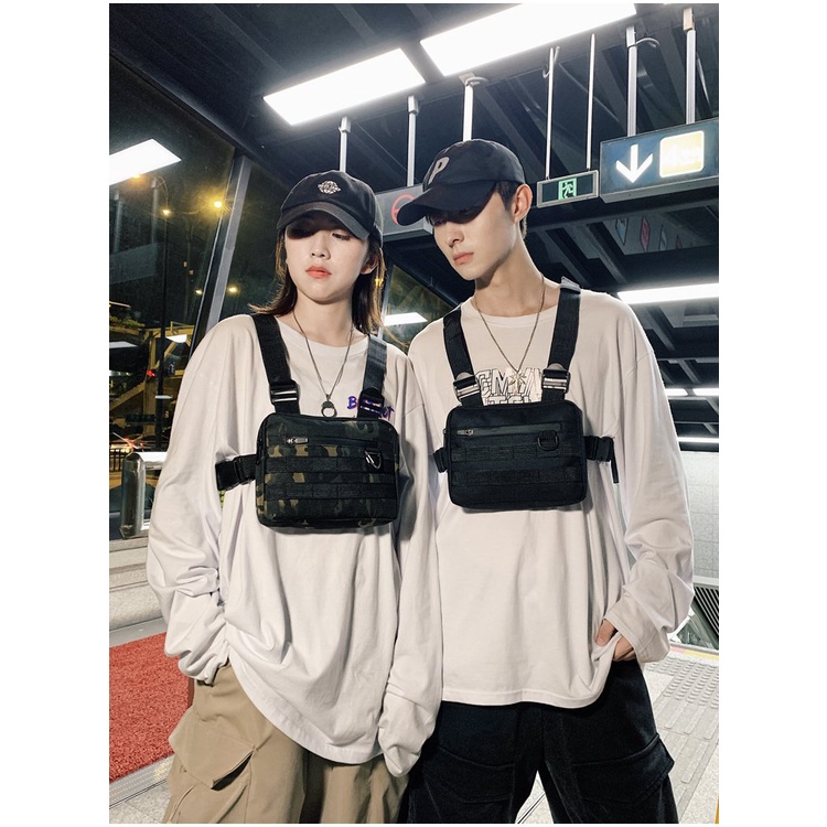 Túi đeo trước ngực unisex cho nam, nữ phong cách hip hop cá tính | BigBuy360 - bigbuy360.vn