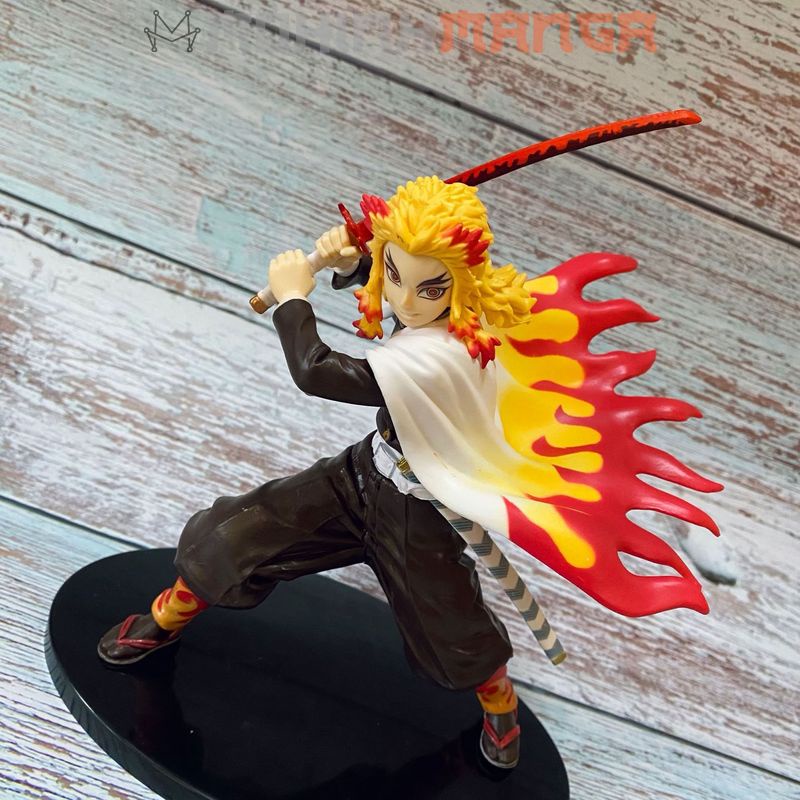 [CÓ QUÀ] Mô hình Viêm Trụ Kyojuro Rengoku 20cm Kimetsu No Yaba Thanh gươm diệt quỷ cứu nhân Tanjiro Nezuko Zenitsu