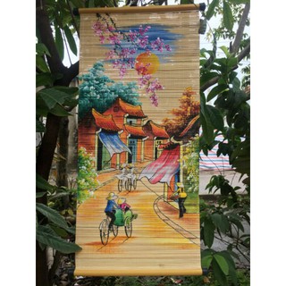 Tranh mành tre phong cảnh đẹp