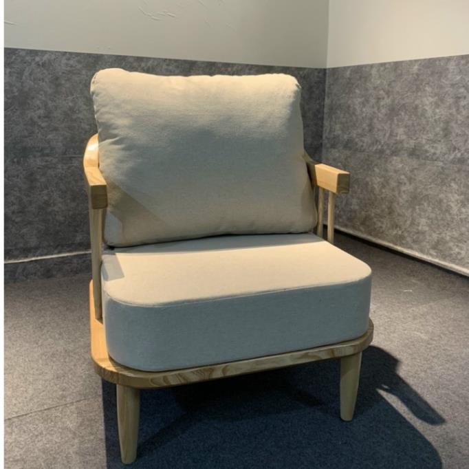 Ảnh thật sofa phong cách scandinavian vintage hiện đại giá rẻ - ghế sôfa nan gỗ sồi nga 100%