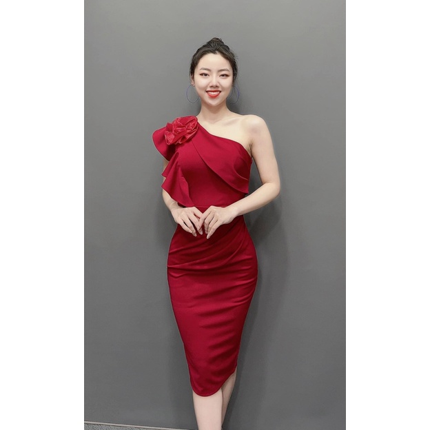 FREE SHIP ĐẦM ÔM UMI BODY DỰ TIỆC LỆCH VAI SANG CHẢNH SIÊU HOT