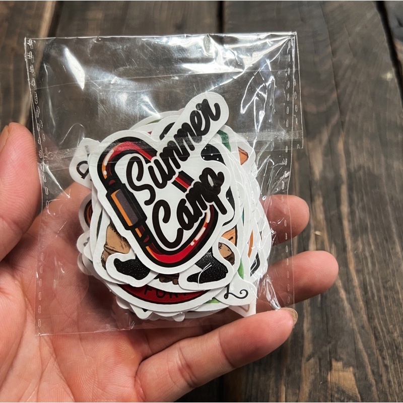 Combo 50 STICKER - chủ đề CAMPING - siêu Cute - keo xịn - chống nước