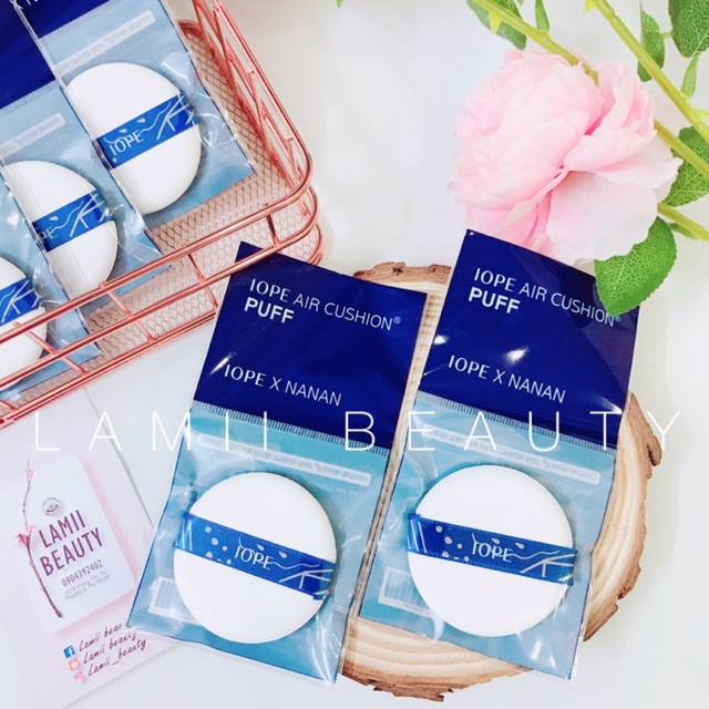 Bông mút đánh kem nền, cushion Sulwhasoo/Innisfree