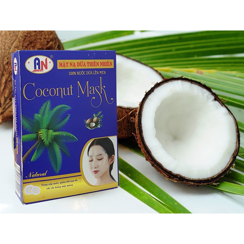 Combo 2 Hộp Mặt nạ thạch dừa thiên nhiên cung cấp độ ẩm, giúp da trắng đẹp