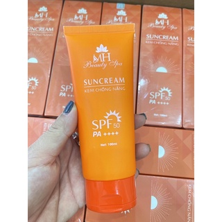  Kem chống nắng cam MH Beauty Spa dưỡng trắng kiềm dầu 