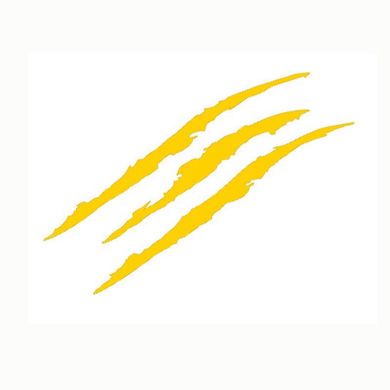 Tem dán hình vết xước móng vuốt trang trí đèn pha xe hơi KT: 38 x 12 cm chất liệu decal