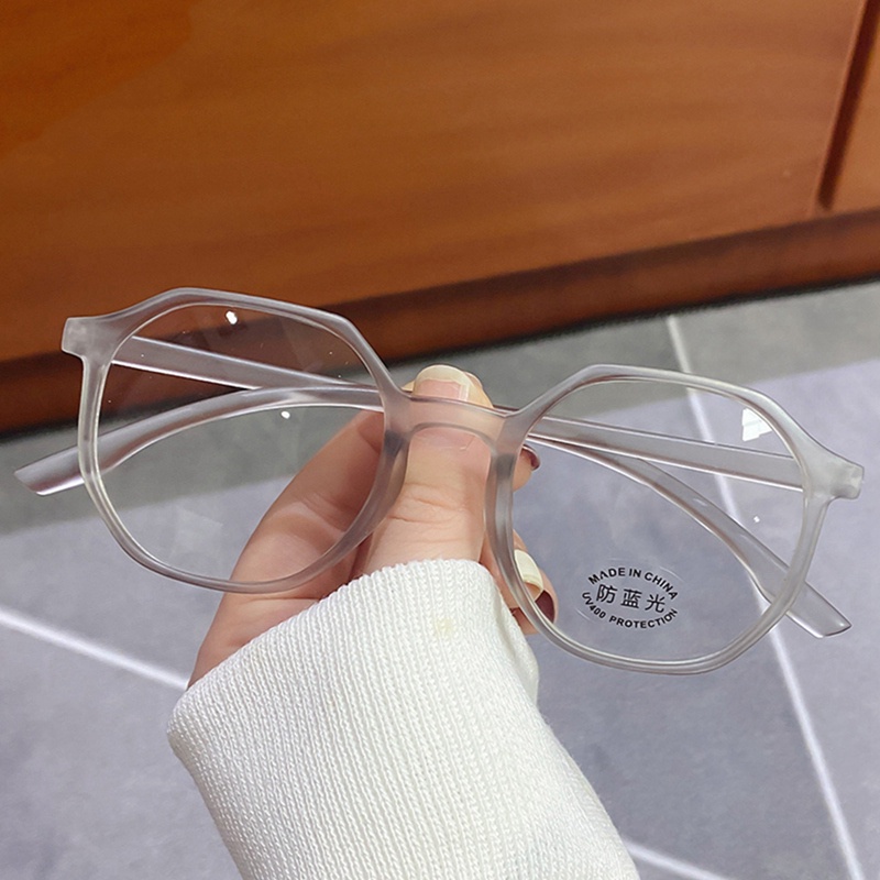 Mắt Kính Chống Tia Uv Tròng Trong Suốt Thời Trang Retro Cho Nam Nữ