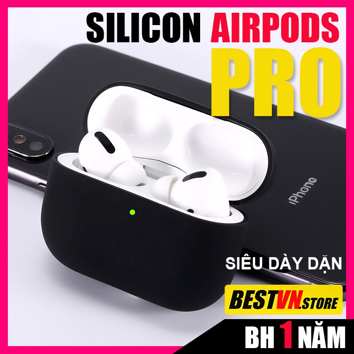 [LOẠI XỊN CỰC DÀY] Ốp Bảo Vệ AIRPODS PRO, Siêu Dẻo, Chống Nước, Chống Bám Bẩn, Ôm Khít Chắc Chắn