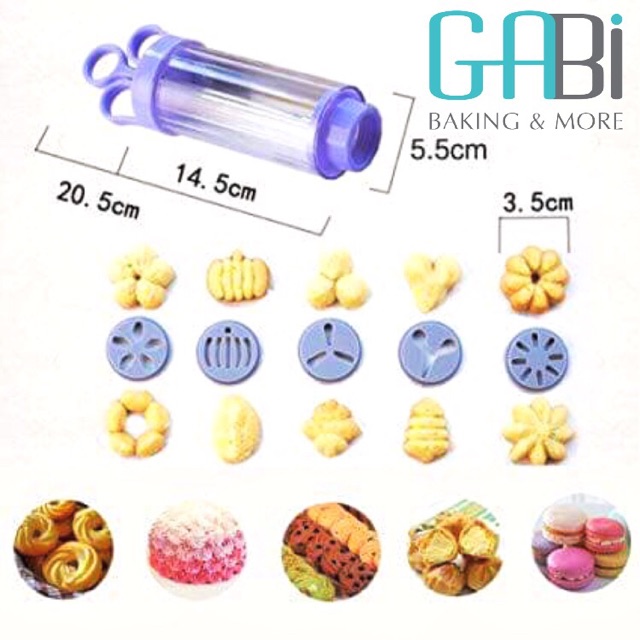 Bộ cookie press nhựa làm bánh quy