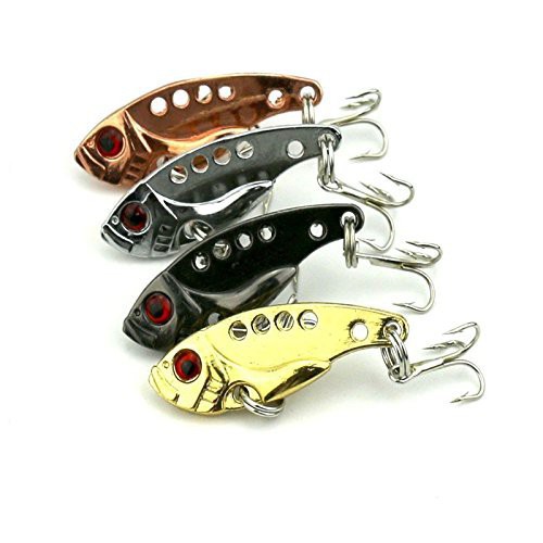 Set 4 mồi câu giả bằng kim loại 3.5cm 3,2gram