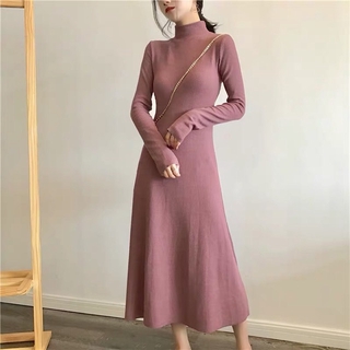 Váy len tăm dáng dài ULZZANG