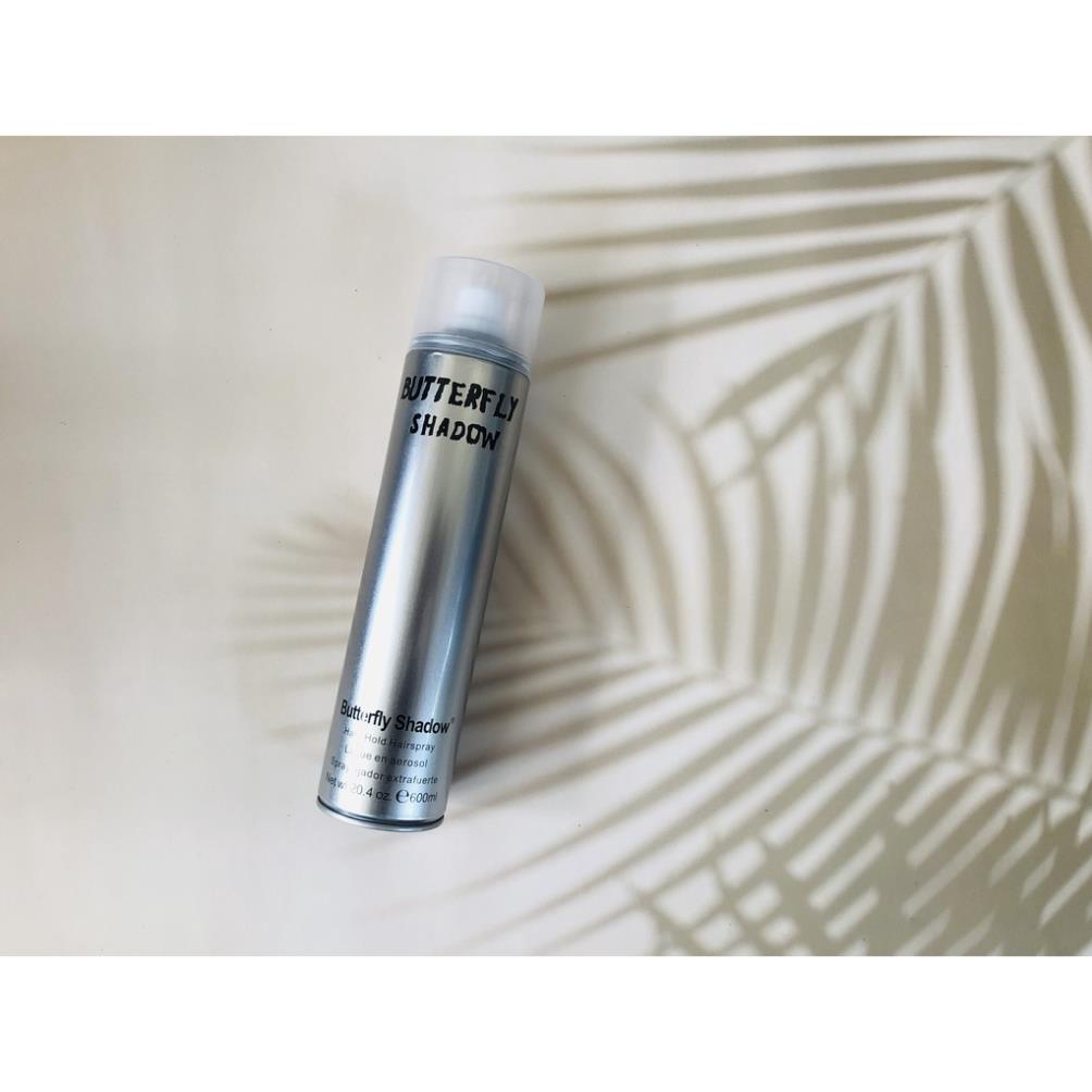 Gôm Xịt Tóc Butterfly Shadow  600ml Chính Hãng, Gôm Bạc Giữ Nếp Tạo Kiểu Nam Nữ MP Nga Hà