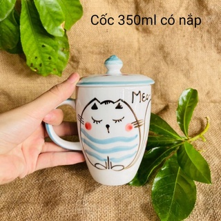 Cốc sứ uống nước.Hàng vẽ tay gốm sứ Bát Tràng.