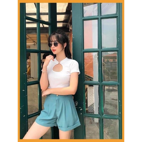 [MÃ VAY18 GIẢM 30K ĐƠN 500K] Quần Short Nữ, quần sooc nữ Gập Gấu Vải tuyết mưa 1 mềm mịn mặc mát đứng dáng form xinh | BigBuy360 - bigbuy360.vn