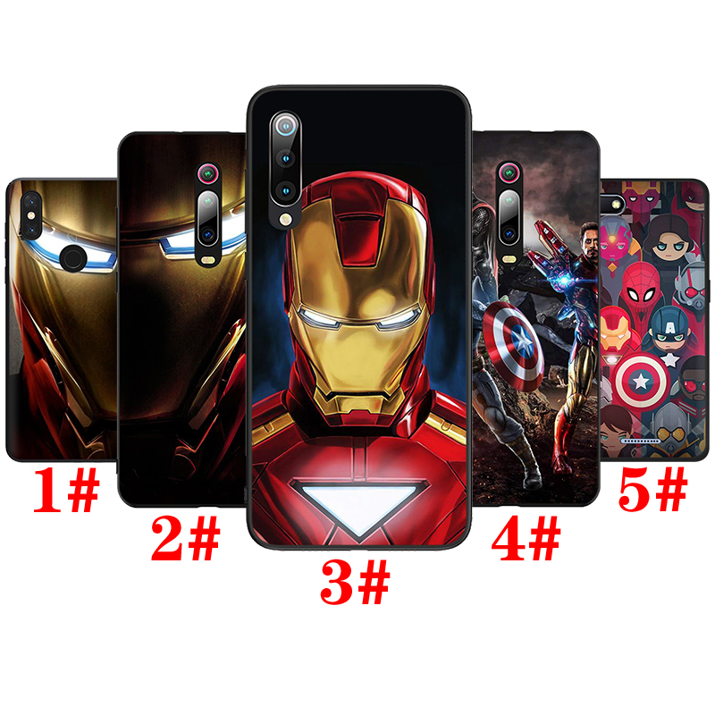 Ốp Lưng Silicone Mềm In Hình Iron Man Cho Xiaomi Mi 6 / 8 / 9 / Se / 10 Lite / Pro / W118