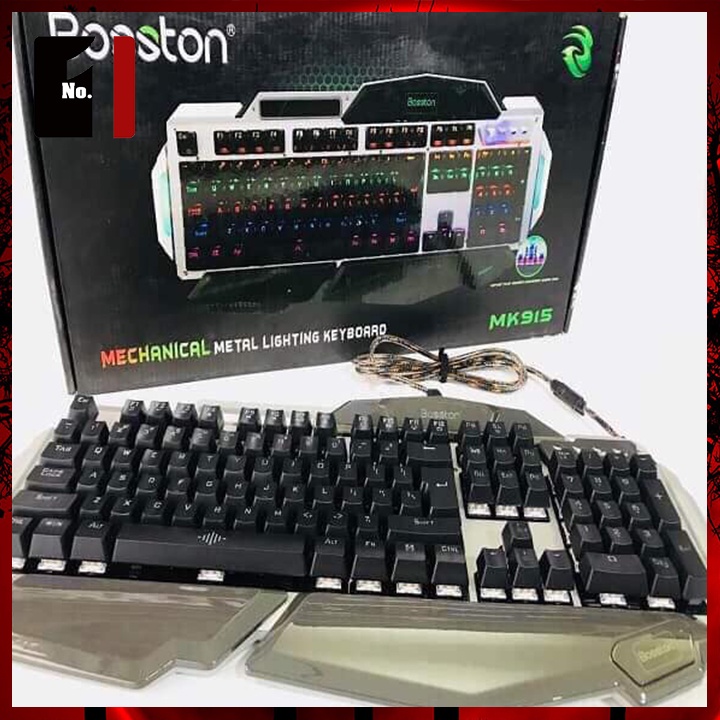 Bàn Phím Cơ Gaming Máy Tính Bosston MK915 Led Rgb Bàn Phím Dây Keycap Xuyên Led Vi Tính Laptop Chơi Game