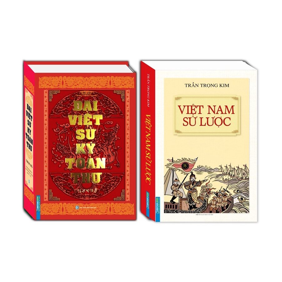 Sách - Combo Đại việt sử ký toàn thư và Việt Nam sử lược (bìa cứng)