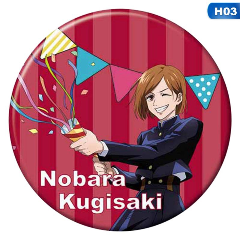 ( 1 chiếc ) Huy hiệu cái áo IN HÌNH nhân vật CHÚ THUẬT HỒI CHIẾN JUJUTSU KAISEN ver PARTY anime chibi dễ thương xinh xắn