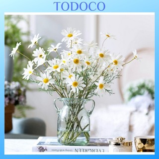 Hoa cúc hoạ mi giả TODOCO 1 cành 5 bông trang trí nhà cửa phòng khách, bông cắm bình decor chụp ảnh, để bàn đám cưới
