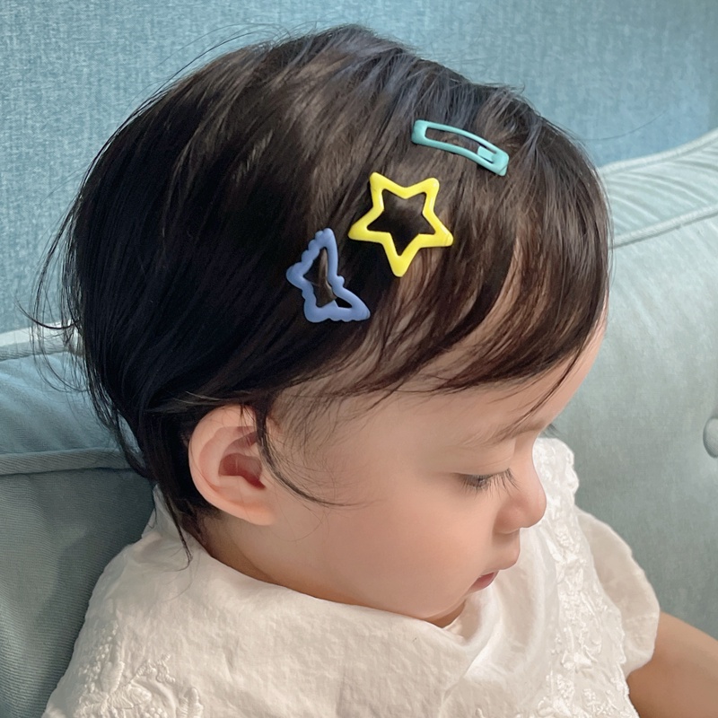 Set 6 Kẹp Tóc Hình Ngôi Sao Năm Cánh Dễ Thương Cho Bé Gái