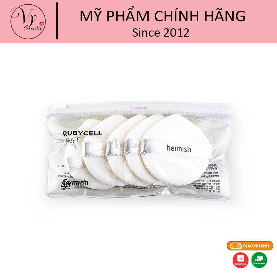 Bông tán kem Heimish ARTLESS RUBYCELL PUFF 5 miếng/1 túi