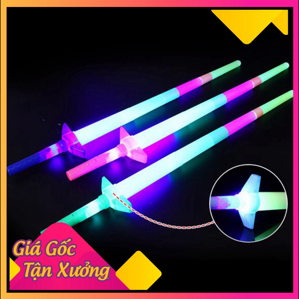 Thanh Kiếm công cụ giải trí 4 Đoạn Có đèn LED chiếu sáng chiếu sáng dành riêng cho Trẻ Em đã lắp pin