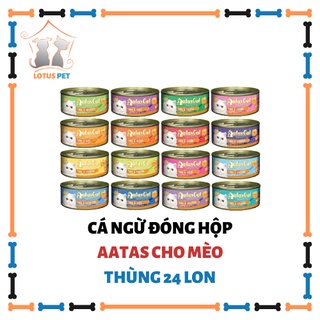 1 thùng 24 lon pate Aatas cho mèo - Mix vị
