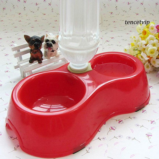 Bát ăn uống tự động hai ngăn tiện dụng cho thú cưng
