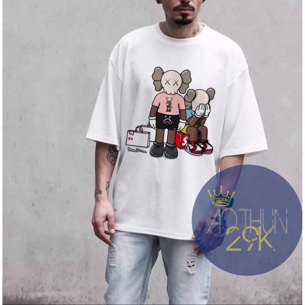 Áo unisex, áo phông nam nữ đen trắng from rộng, vải cotton xịn