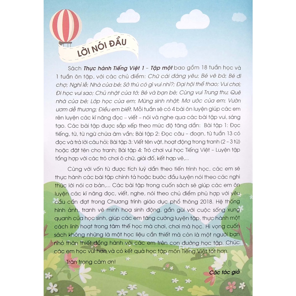 Sách Thực Hành Tiếng Việt Lớp 1 - Tập 1