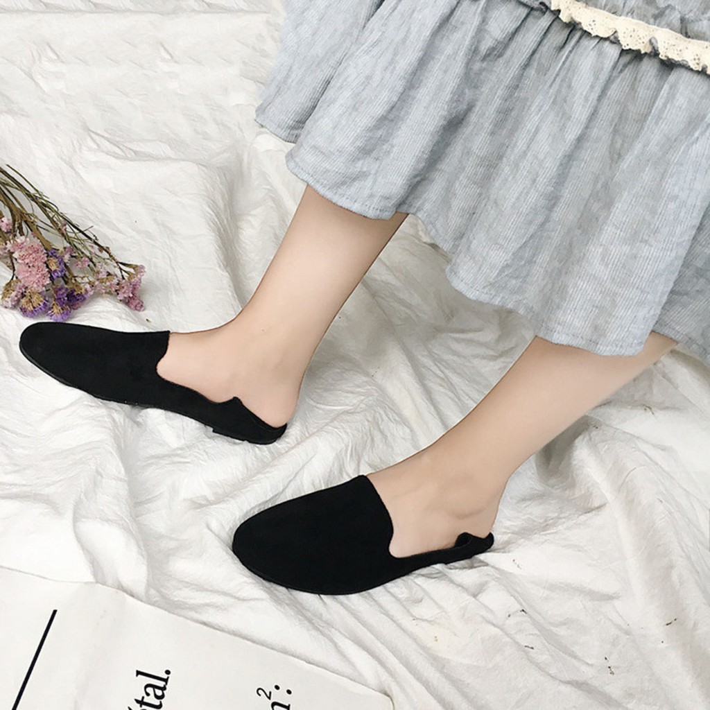 Giày Lười Nữ Mũi Tròn Thời Trang Hàn | BigBuy360 - bigbuy360.vn