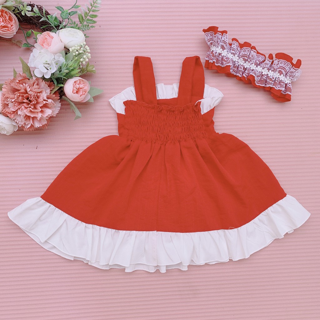 Đầm công chúa cho bé 🍒[𝐅𝐑𝐄𝐄𝐒𝐇𝐈𝐏 + 𝐓𝐀̣̆𝐍𝐆 𝐊𝐄̀𝐌 𝐓𝐔𝐑𝐁𝐀𝐍]🍒 Su Shop lolita đỏ