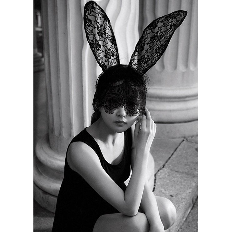 Cosplay Thỏ Bunny - Bờm tai thỏ ren che nửa mặt sexy gợi cảm MS1099 | WebRaoVat - webraovat.net.vn