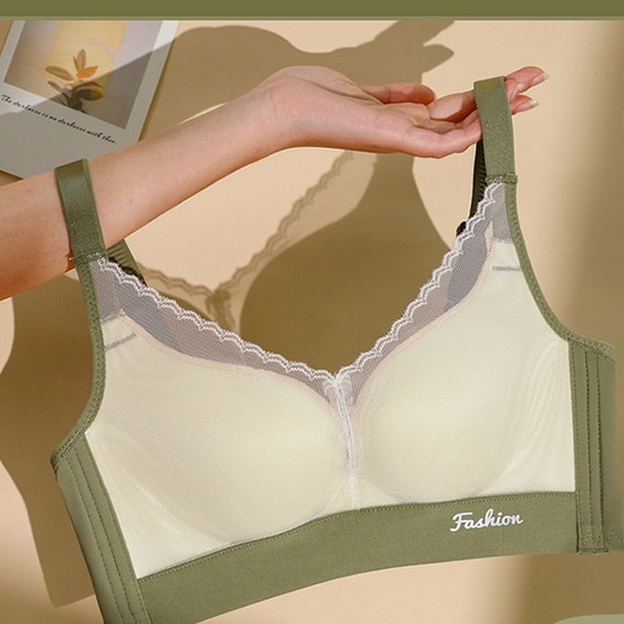 Áo Lót Nâng Ngực Không Gọng Phối Ren Lưng Quyến Rũ Cho Nữ