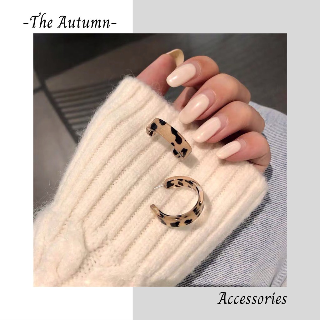 Khuyên tai hình da báo độc đáo thời trang phong cách Hàn Quốc hot trend cho nữ - The Autumn Accessories