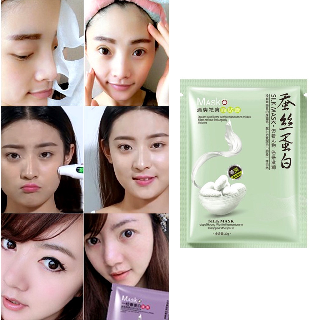 Mặt nạ chiết xuất tơ tằm dưỡng ẩm trắng da