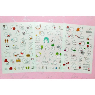 1 tấm sticker thỏ molang ú <3
