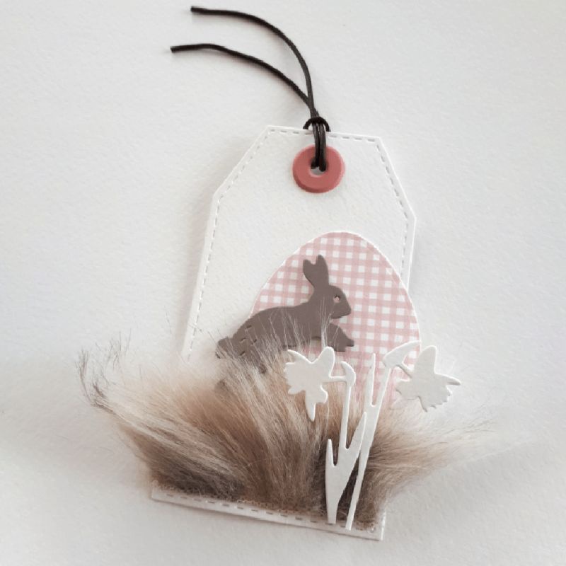 Khuôn Cắt Giấy Làm Từ Kim Loại Hình Thỏ Trang Trí Scrapbook