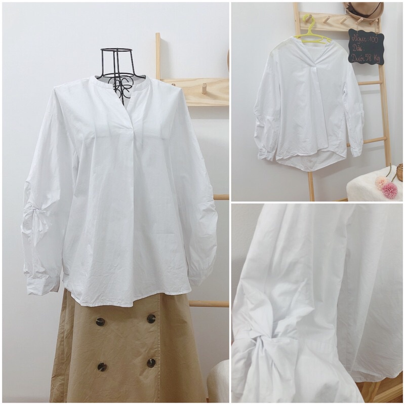 Áo xô trắng đẹp xúc xích dưới 60 kg