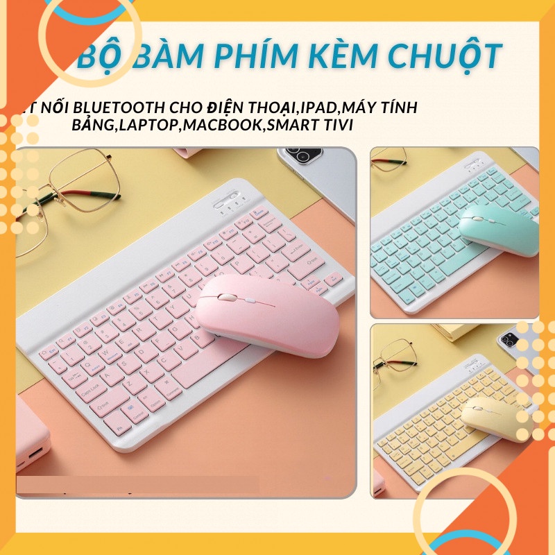 [5❤️][FREESHIP] COMBO BÀN PHÍM CHUỘT MINI BLUETOOTH [HCM]